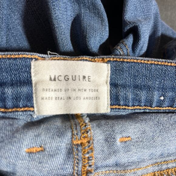 McGuire Pirelli Ankle Roll Jeans Women Size 26 Blue Medium Wash Denim Distressed - Picture 6 of 11